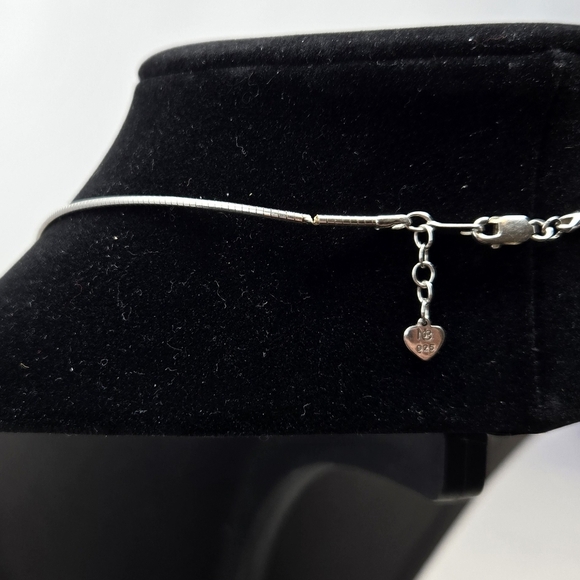 Nicky Butler Sterling Silver Necklace Trianglar Blue White Pendant Black Onyx - Picture 8 of 10